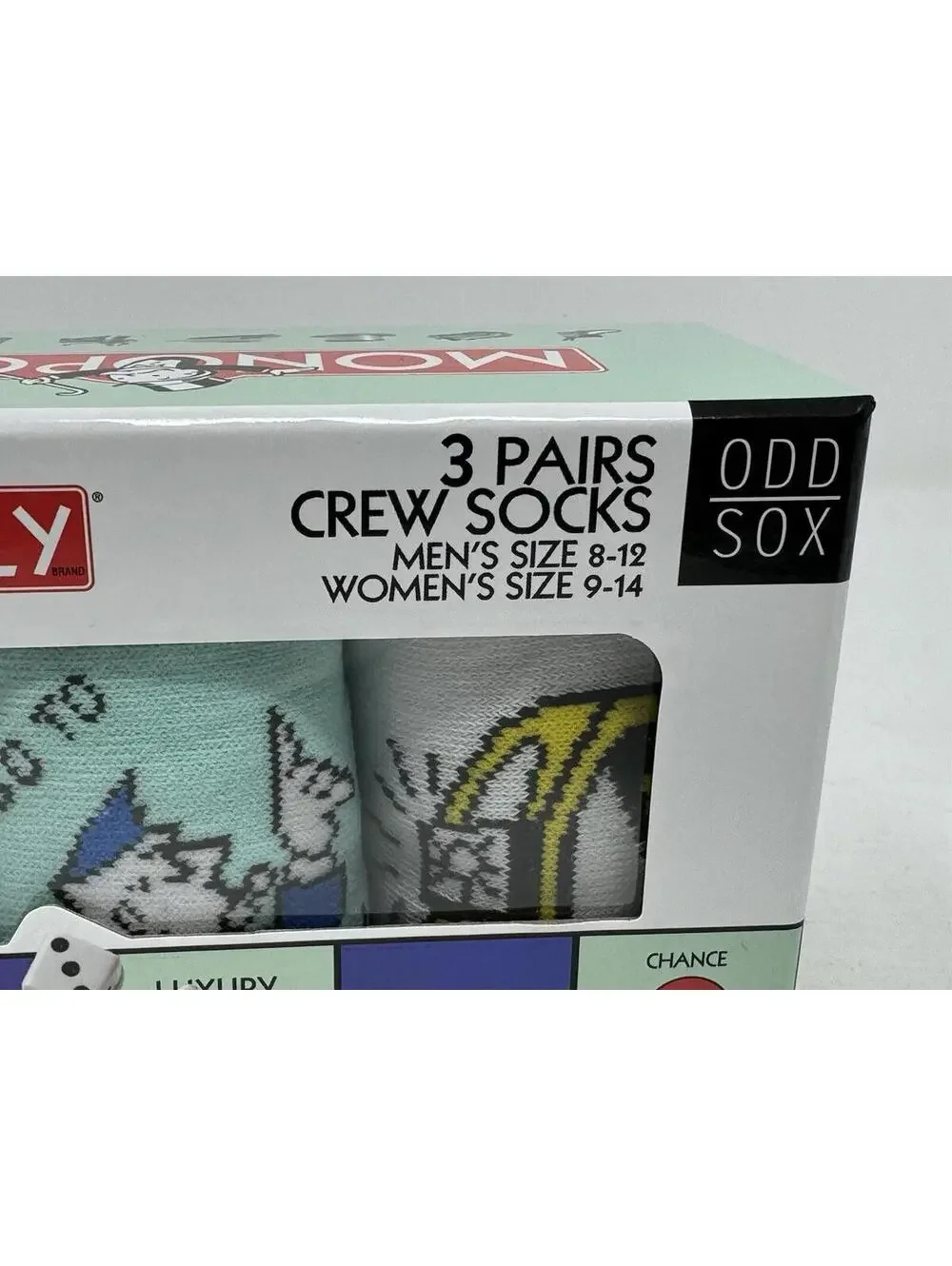 Odd Sox, Funny Crew Socks, Monopoly Board Game, Adult Large Men 8-12 Christmas - Picture 5 of 9
